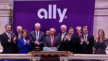 Ally Financial rings opening bell at the New York Stock Exchange